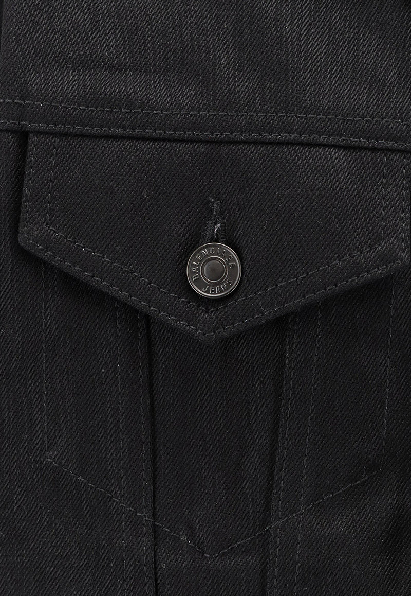 Balenciaga Standing Denim Jacket Black 849898TTWA41000_Black_30005018