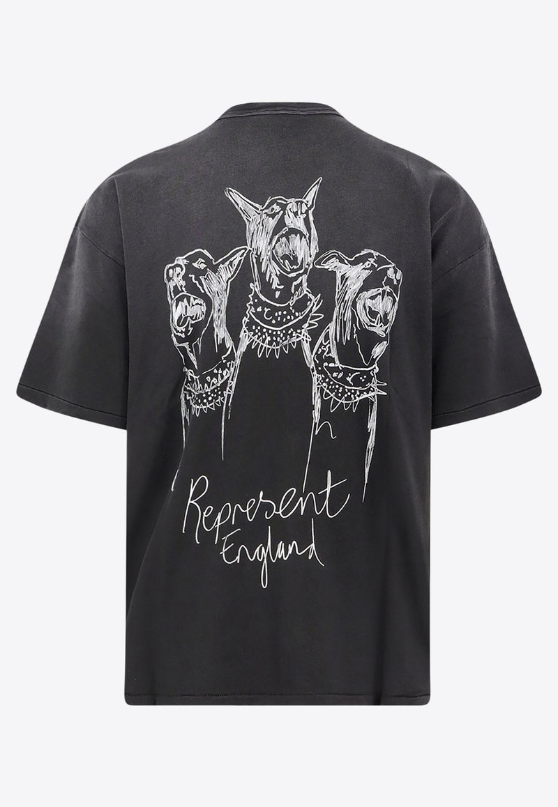 Represent Hand Drawn Thoroughbred Faded T-shirt Black MLM10038303_AGED BLACK_29840655