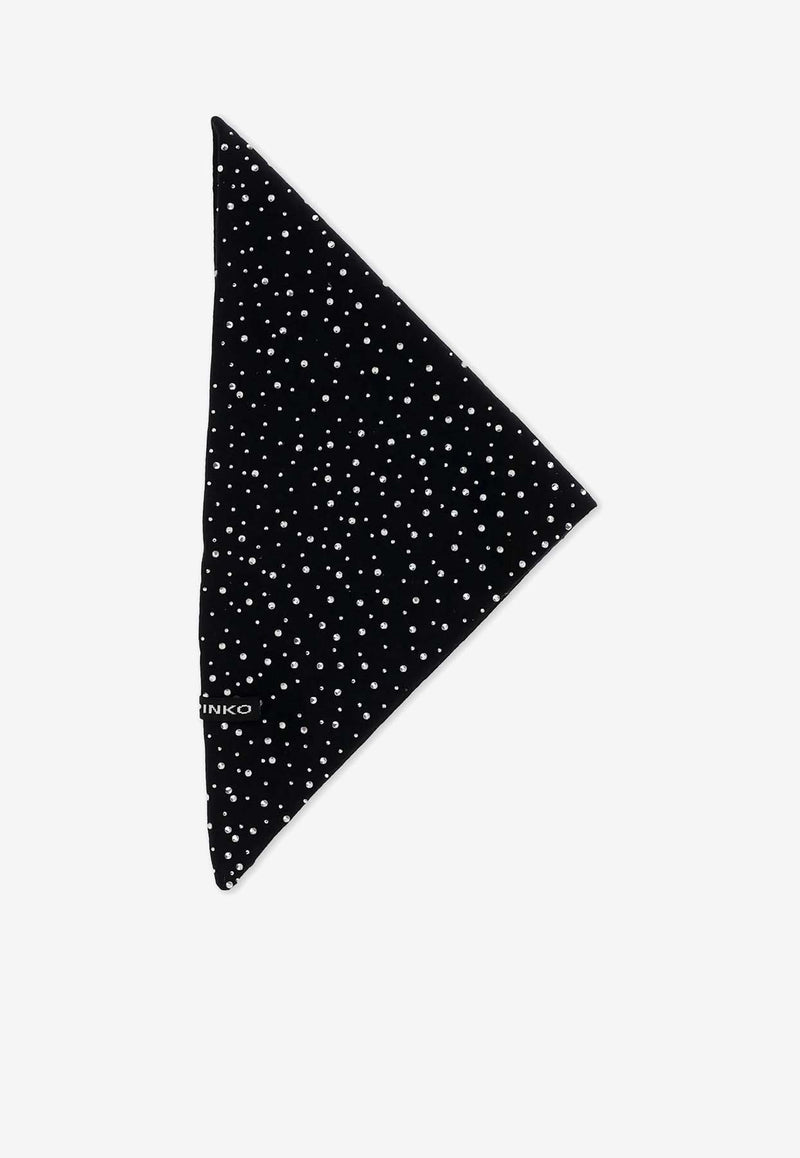 PINKO Svizzera Rhinestone-Embellished Scarf Black 106001A2Z8Z99_Black_34275717