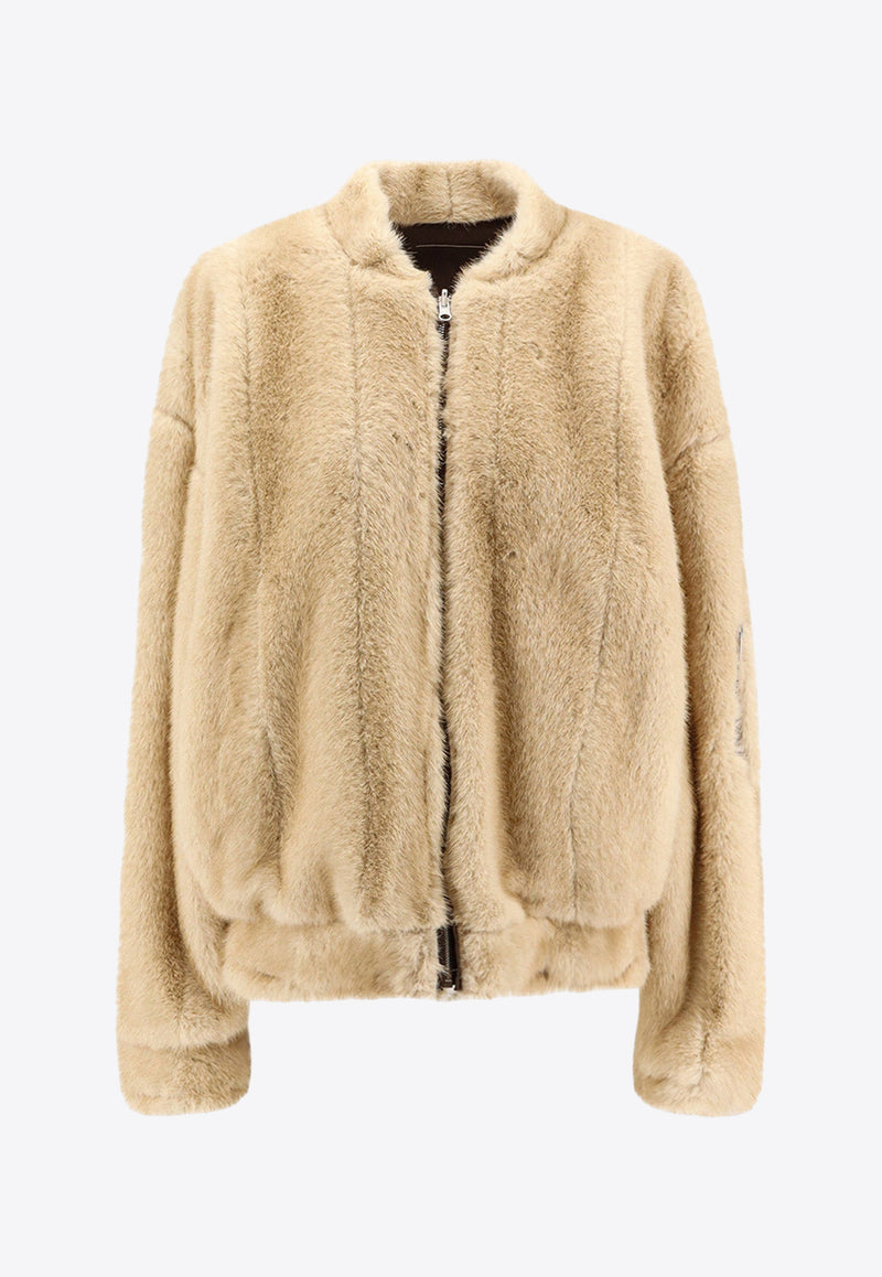 MM6 Maison Margiela Reversible Zip-Up Jacket Brown SH2AM0044MTN122961_Marrone/beige_29843459