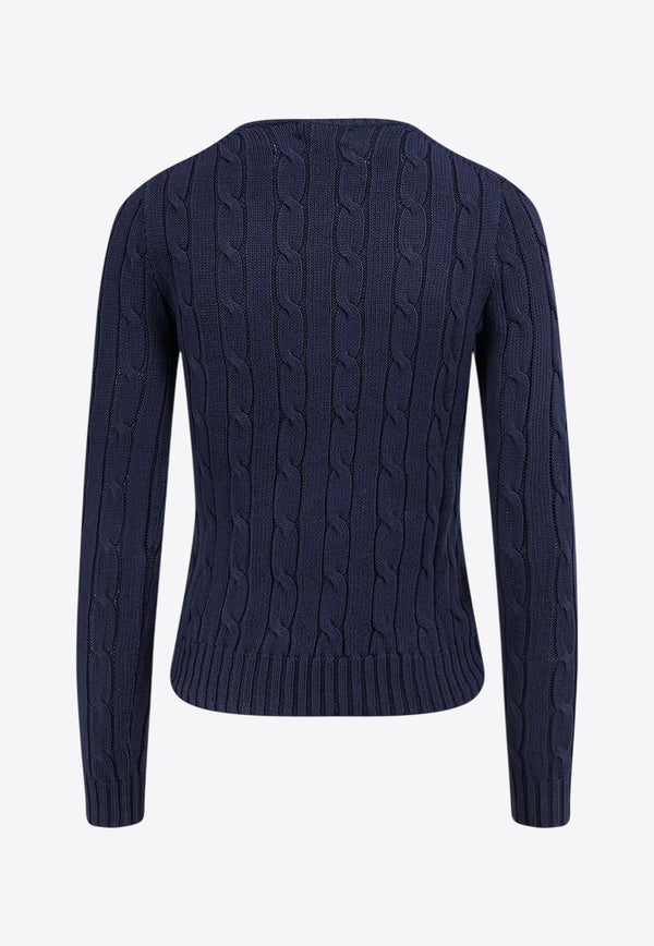 Polo Ralph Lauren Cable Knit Logo Sweater Navy 211971869008_HUNTER NAVY_29847116