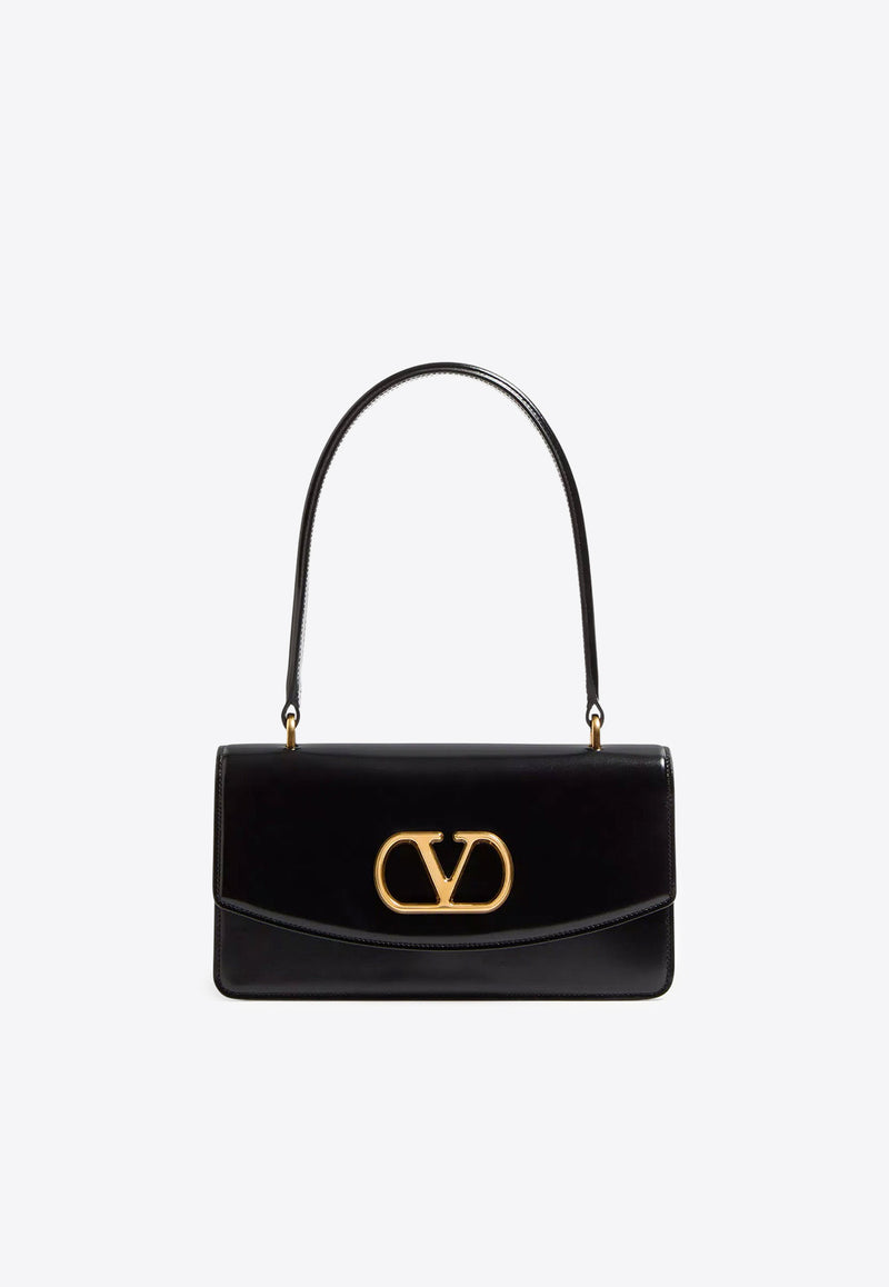 Valentino Vain VLogo Leather Shoulder Bag Black 7W2B0R93GCB0NO_Black_29843268