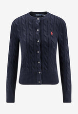 Polo Ralph Lauren Cable Knit Logo Cardigan Navy 211971868008_HUNTER NAVY_29840677