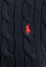 Polo Ralph Lauren Cable Knit Logo Cardigan Navy 211971868008_HUNTER NAVY_29840677