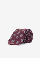 Kiton Ciro Paone Pattern Silk Tie Burgundy UCRVKQC05L9008ANTRACITE_Anthracite_29845034