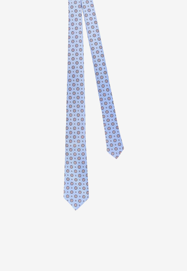 Kiton Ciro Paone Pattern Silk Tie Blue UCRVKQC06L1201GRIGIO MEDIO_GRIGIO MEDIO_29845513