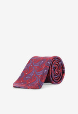 Kiton Ciro Paone Paisley Print Silk Tie Red UCRVKQC06L1504ANTRACITE_Anthracite_29840860