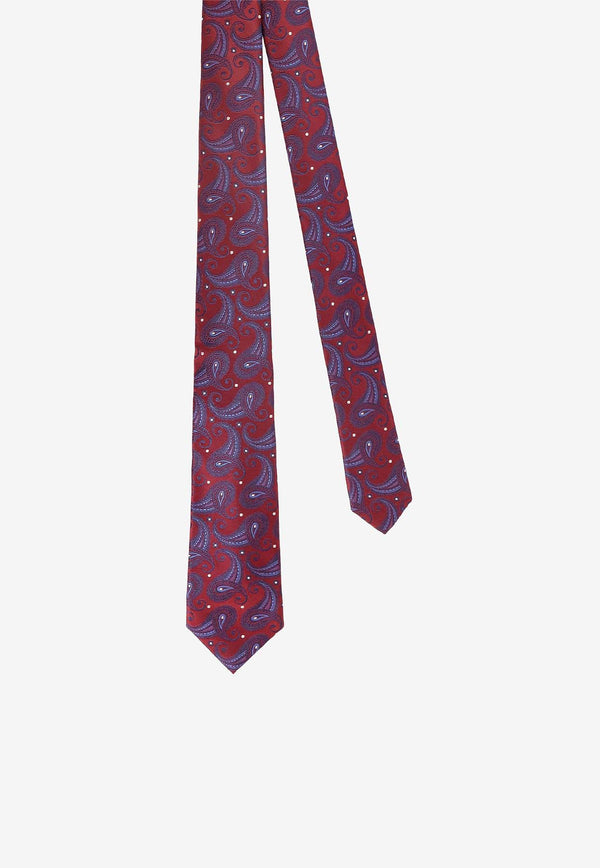 Kiton Ciro Paone Paisley Print Silk Tie Red UCRVKQC06L1504ANTRACITE_Anthracite_29840860