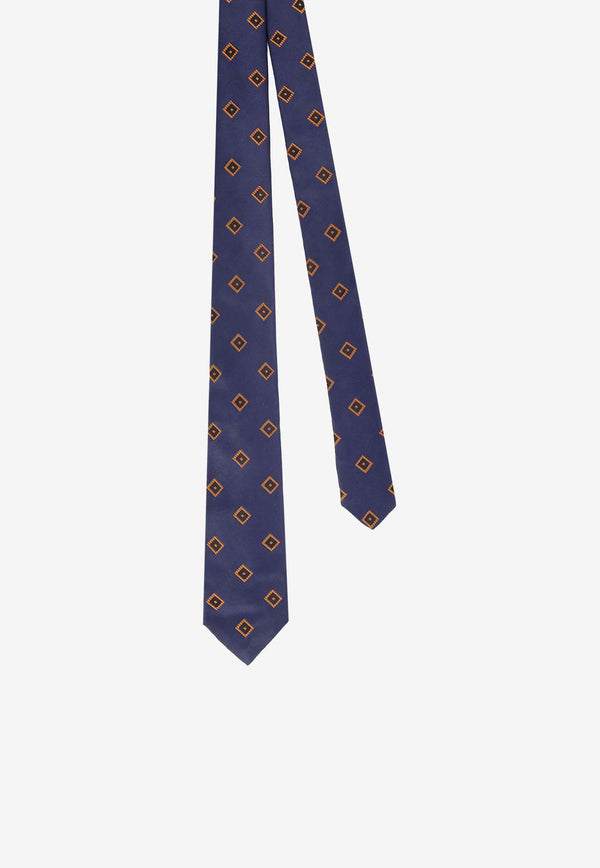 Kiton Ciro Paone Pattern Silk Tie Navy UCRVKQC06L3502GRIGIO MEDIO_GRIGIO MEDIO_29842610