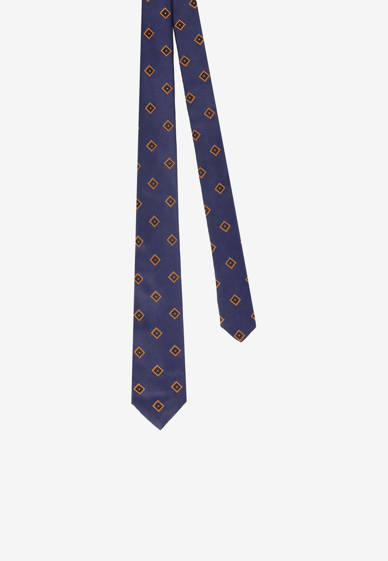 Kiton Ciro Paone Pattern Silk Tie Navy UCRVKQC06L3502GRIGIO MEDIO_GRIGIO MEDIO_29842610