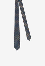 Kiton Ciro Paone Patterned Silk Tie Blue UCRVKQC06L1204ANTRACITE_Anthracite_29848493