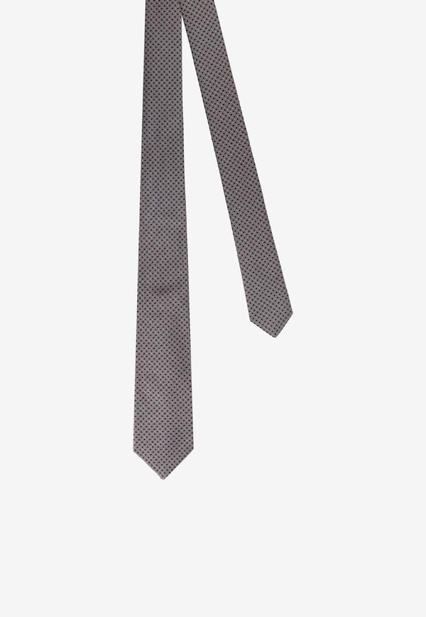 Kiton Ciro Paone Jacquard Silk Tie Gray UCRVKQC05L6706ANTRACITE_Anthracite_29844601