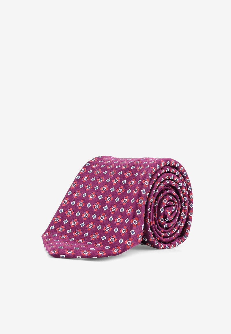 Kiton Ciro Paone All-Over Pattern Wool Tie Purple UCRVKQC06L1107ANTRACITE_Anthracite_29844067