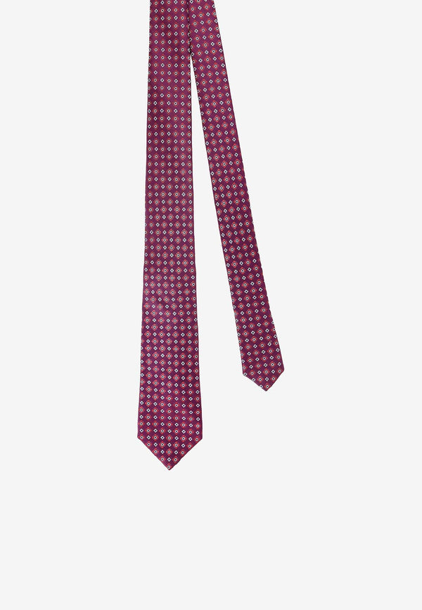 Kiton Ciro Paone All-Over Pattern Wool Tie Purple UCRVKQC06L1107ANTRACITE_Anthracite_29844067