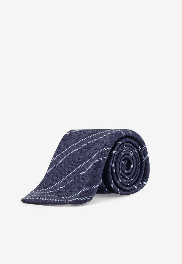 Kiton Ciro Paone Patterned Wool Tie Blue UCRVKQC05L2603ANTRACITE_Anthracite_29845894