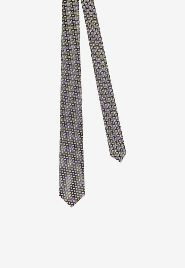 Kiton Ciro Paone All-Over Pattern Wool Tie Gray UCRVKQC05L2006ANTRACITE_Anthracite_29841723