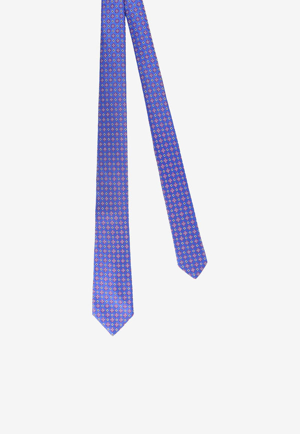 Kiton Ciro Paone All-Over Pattern Wool Tie Blue UCRVKQC06L1102ANTRACITE_Anthracite_29844260