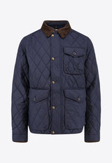 Polo Ralph Lauren Logo Embroidered Quilted Nylon Jacket Blue 710847071006_COLLEGE NAVY FA22_29843376