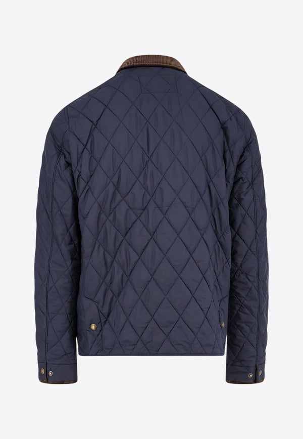 Polo Ralph Lauren Logo Embroidered Quilted Nylon Jacket Blue 710847071006_COLLEGE NAVY FA22_29843376