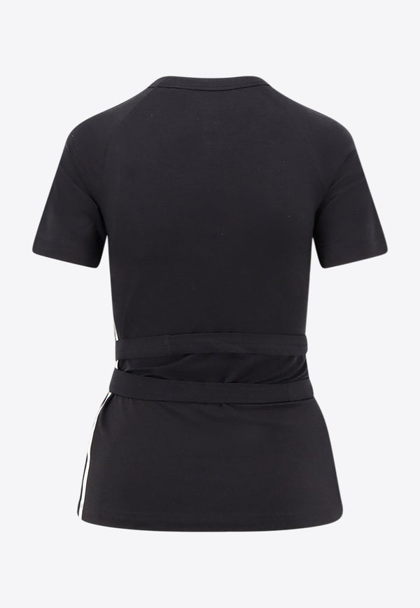 Y-3 Short-Sleeved Wrap T-shirt Black JD6002BLACK_Black_36145288