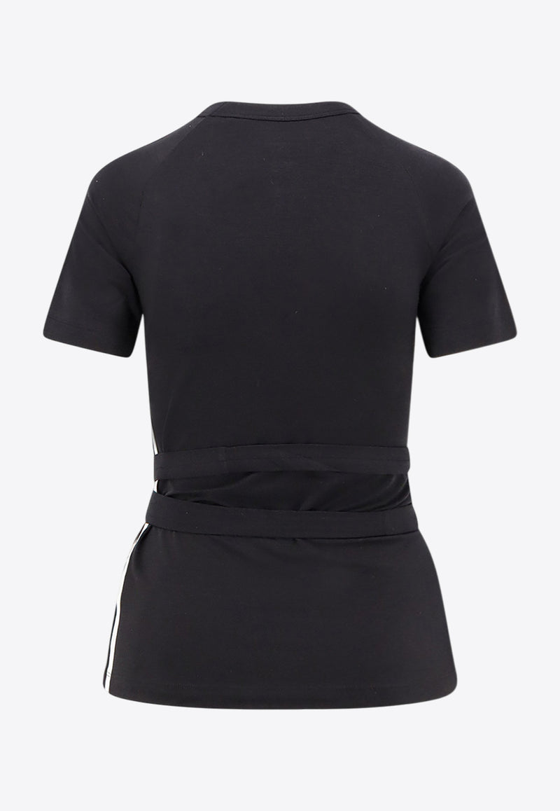 Y-3 Short-Sleeved Wrap T-shirt Black JD6002BLACK_Black_36145288