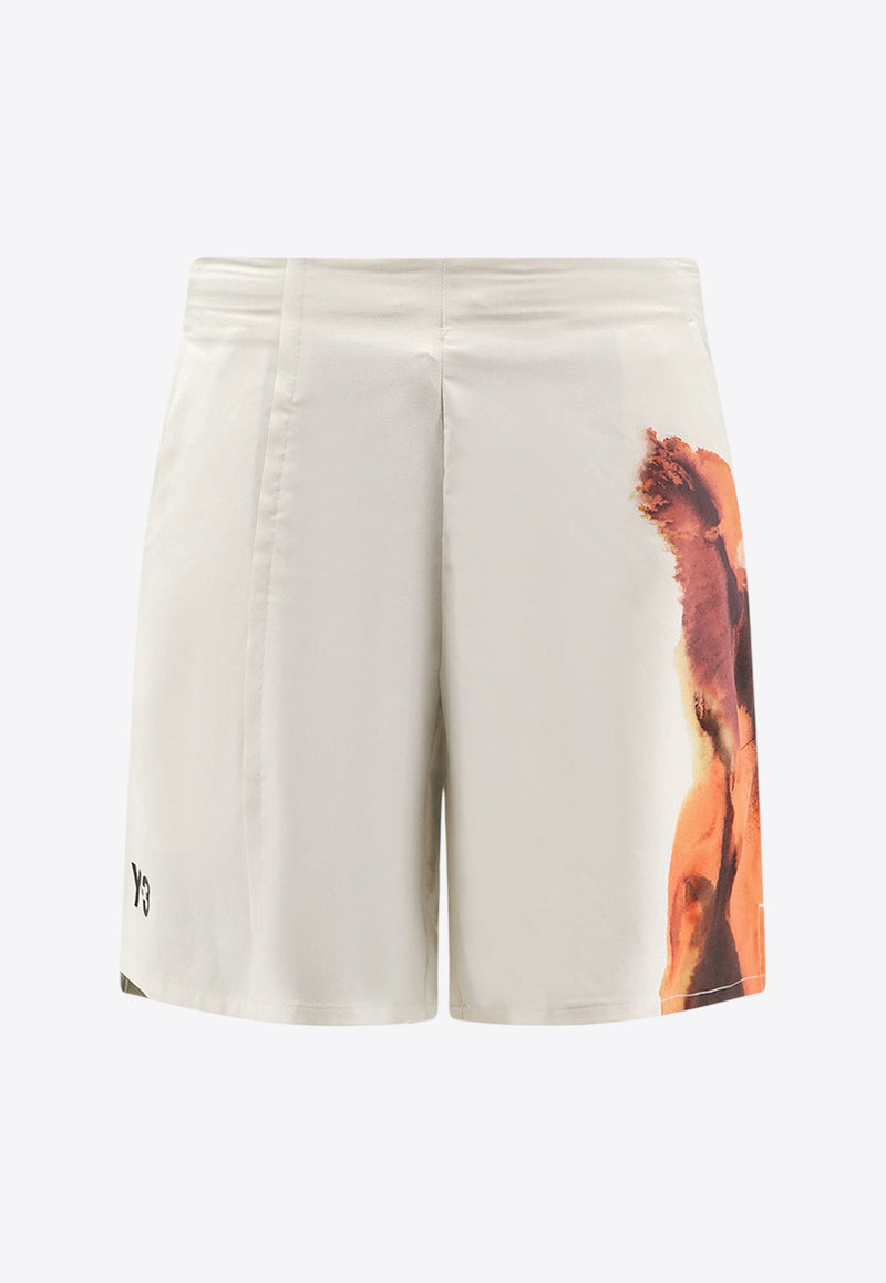 Y-3 Printed Tennis Shorts White JN2997ORBGRY_MULTCO_36145295