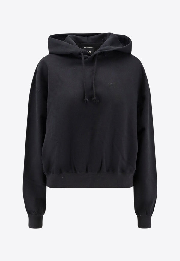 Y-3 Logo Print Brushed Terry Hooded Sweatshirt Black JD9790BLACK_Black_36145240