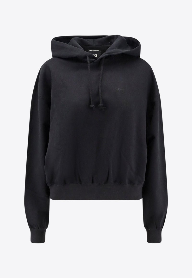 Y-3 Logo Print Brushed Terry Hooded Sweatshirt Black JD9790BLACK_Black_36145240