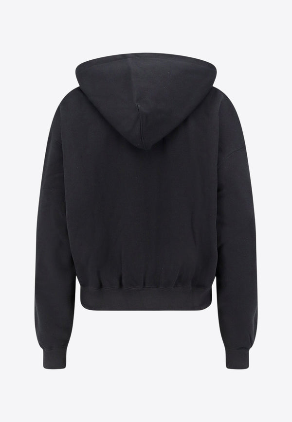 Y-3 Logo Print Brushed Terry Hooded Sweatshirt Black JD9790BLACK_Black_36145240