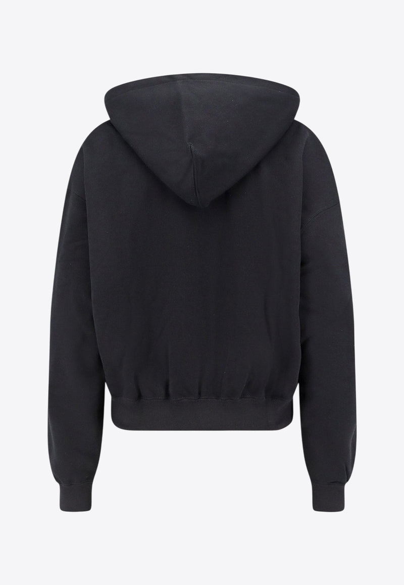 Y-3 Logo Print Brushed Terry Hooded Sweatshirt Black JD9790BLACK_Black_36145240
