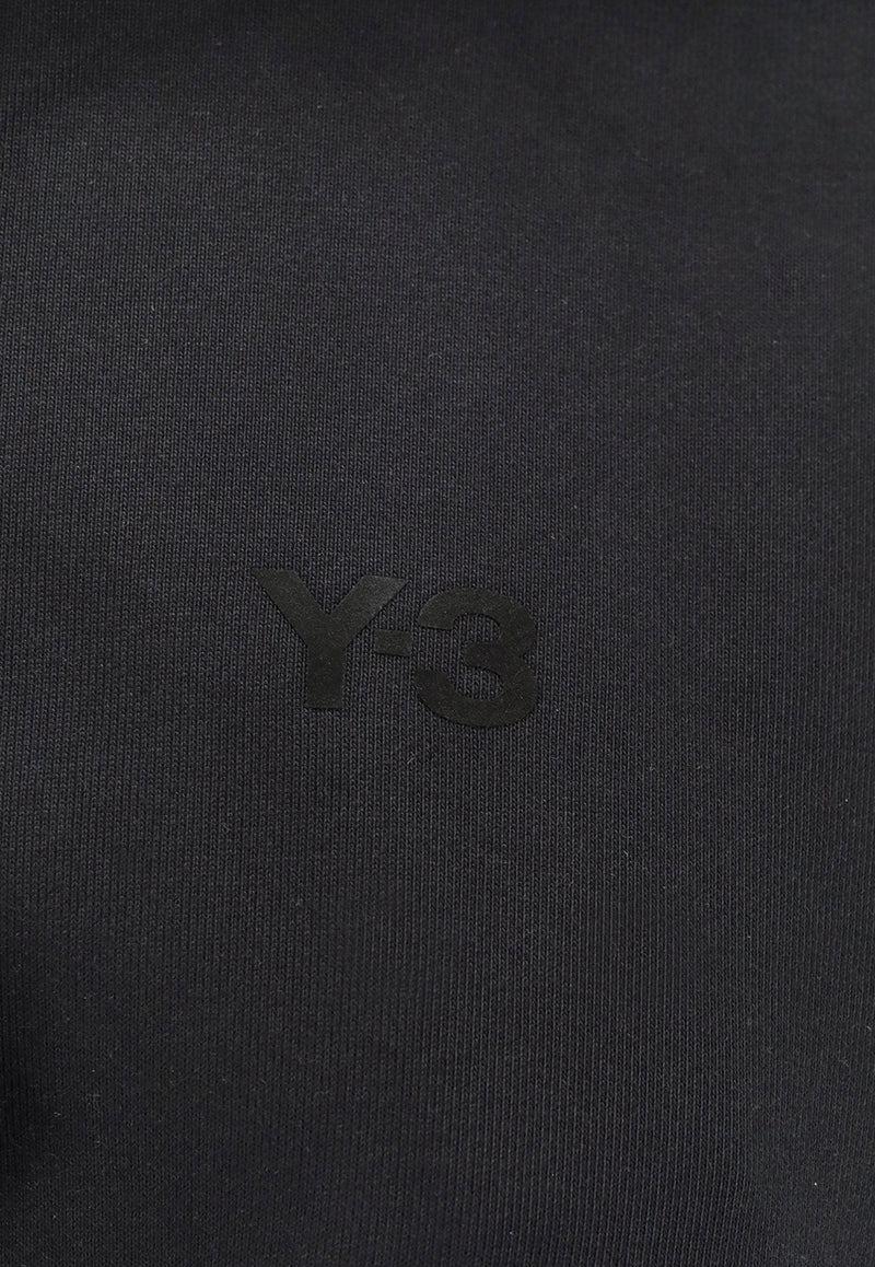 Y-3 Logo Print Brushed Terry Hooded Sweatshirt Black JD9790BLACK_Black_36145240