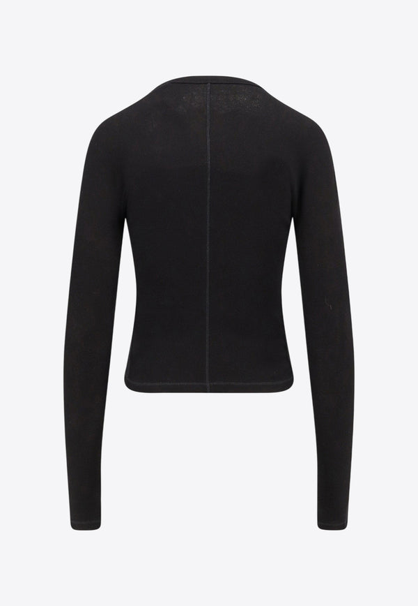 Y-3 Long-Sleeved Logo T-shirt Black HY1251BLACK_Black_36145228