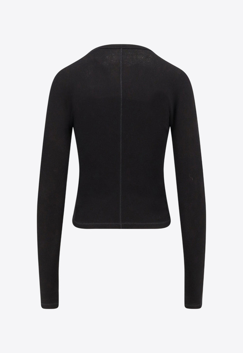 Y-3 Long-Sleeved Logo T-shirt Black HY1251BLACK_Black_36145228