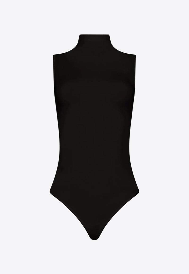 Wolford Turtleneck Sleeveless Bodysuit Black 76071_7005
