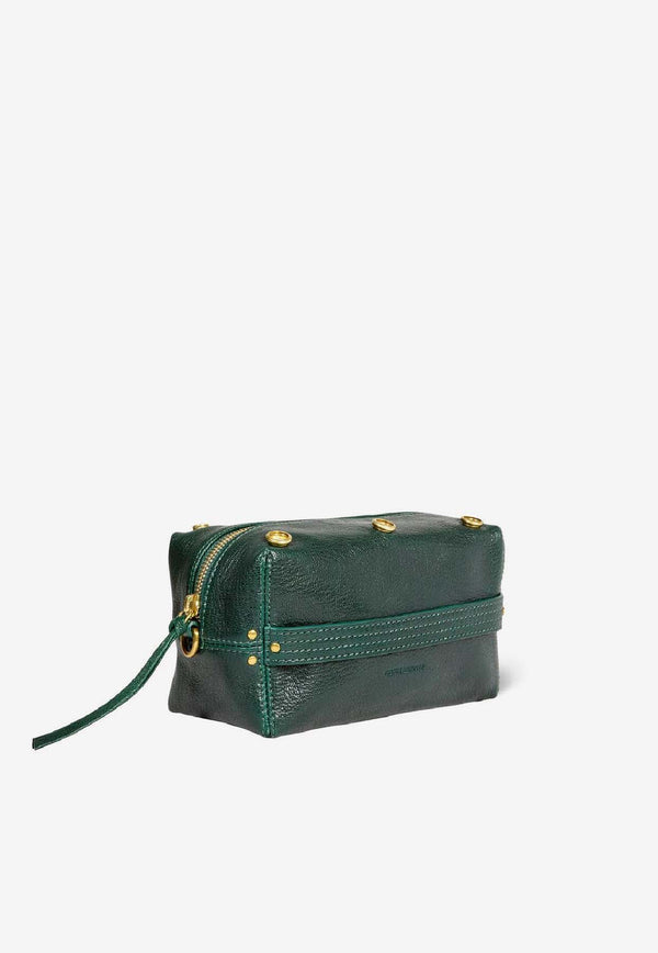 Jérôme Dreyfuss Lucky Case Leather Clutch Green 46LUCKCACH_Sapin