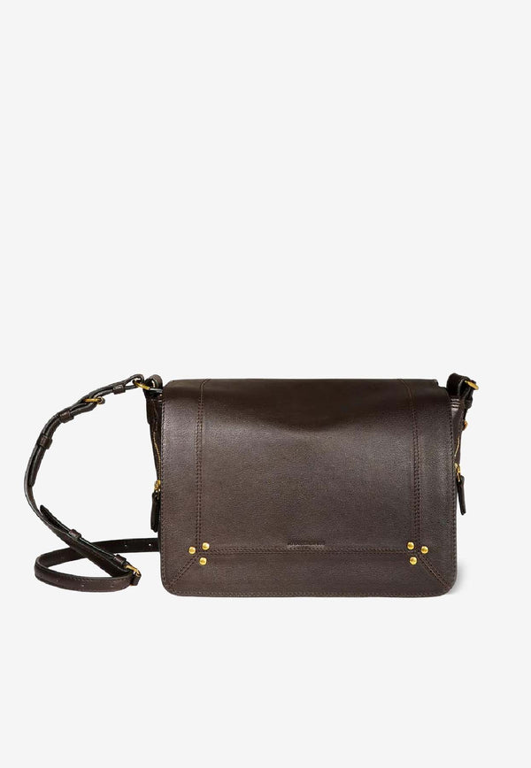 Jérôme Dreyfuss Igor Leather Crossbody Bag Brown 46IGORBU_Moka