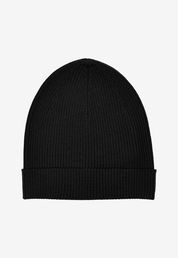Rick Owens Rib-Knit Wool Beanie Brown RU02E1495RIBWS_78