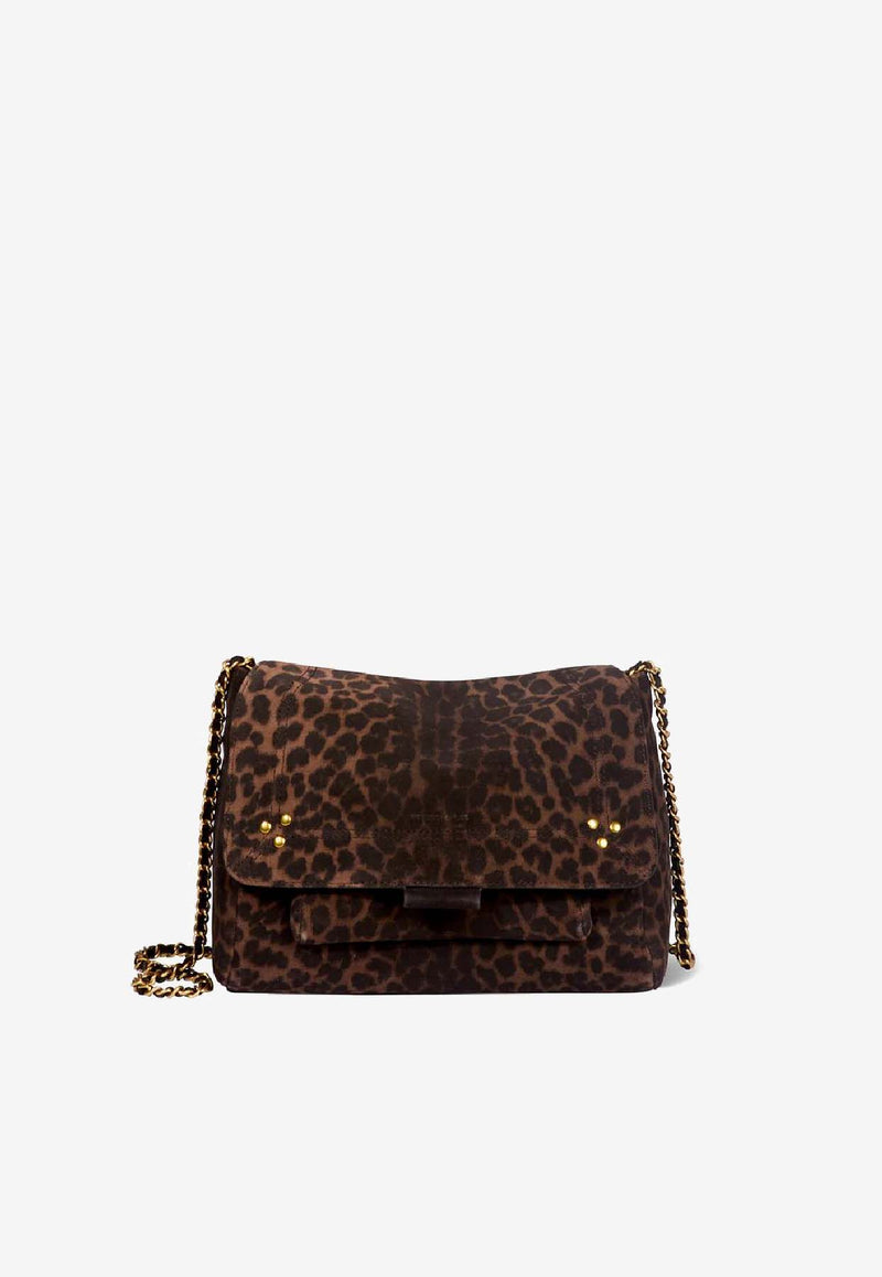 Jérôme Dreyfuss Medium Lulu Leopard Print Crossbody Bag Brown 42LULUMCR_Imprimé Léopard Naturel