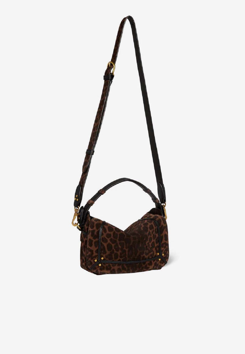 Jérôme Dreyfuss Small Pepito Leopard Print Crossbody Bag Brown 45PEPSCR_Imprimé Léopard Naturel