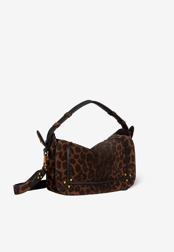 Jérôme Dreyfuss Small Pepito Leopard Print Crossbody Bag Brown 45PEPSCR_Imprimé Léopard Naturel