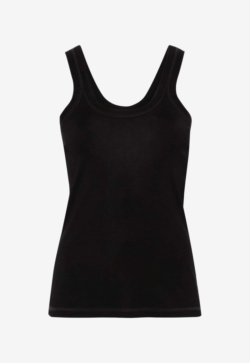 Lemaire Fine Ribbed Tank Top Black TO1199LJ1016_BK999