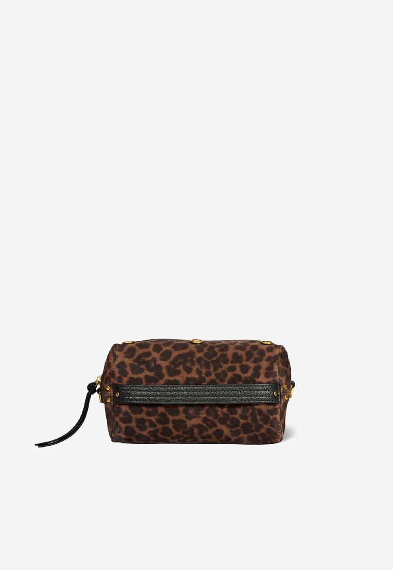 Jérôme Dreyfuss Lucky Case Leopard Print Clutch Brown 46LUCKCACR_Imprimé Léopard Naturel