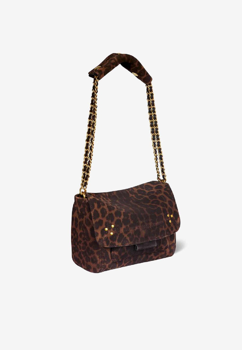 Jérôme Dreyfuss Small Lulu Leopard Print Crossbody Bag Brown 42LULUSCR_Imprimé Léopard Naturel