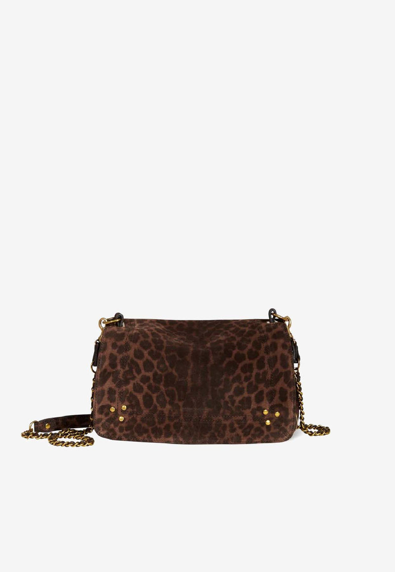 Jérôme Dreyfuss Bobi Leopard Print Crossbody Bag Brown 42BOBICR_Imprimé Léopard Naturel