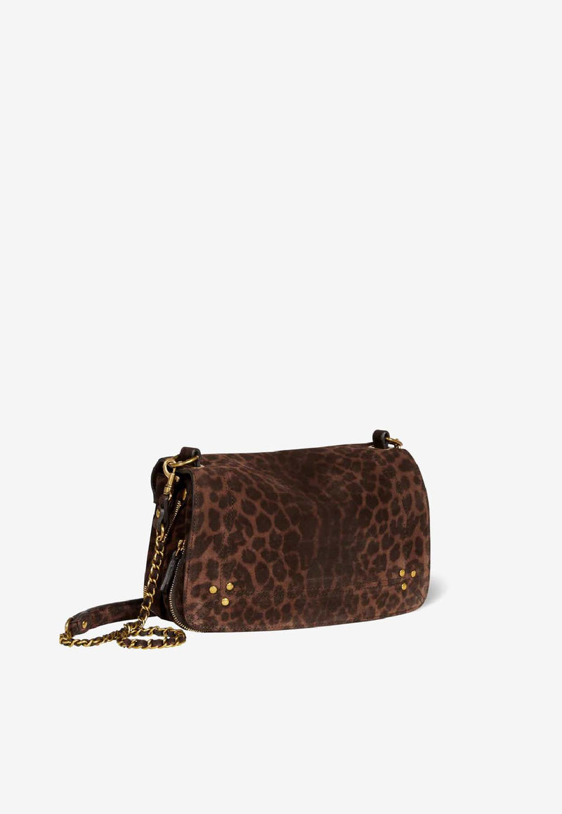 Jérôme Dreyfuss Bobi Leopard Print Crossbody Bag Brown 42BOBICR_Imprimé Léopard Naturel