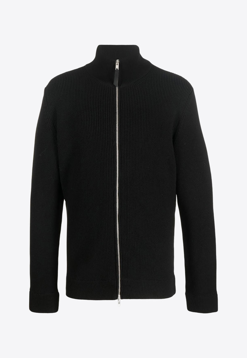 Maison Margiela Ribbed Zip-Up Cardigan Black SI1HA0013S17781_900F