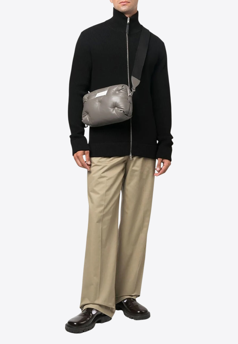 Maison Margiela Ribbed Zip-Up Cardigan Black SI1HA0013S17781_900F