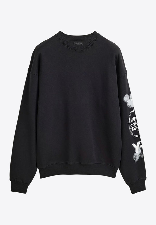 Y-3 Graphic Print Sweatshirt Black JX4749BLACK_Black_36145276