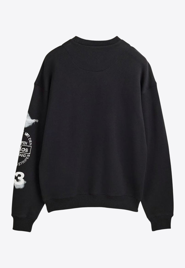 Y-3 Graphic Print Sweatshirt Black JX4749BLACK_Black_36145276