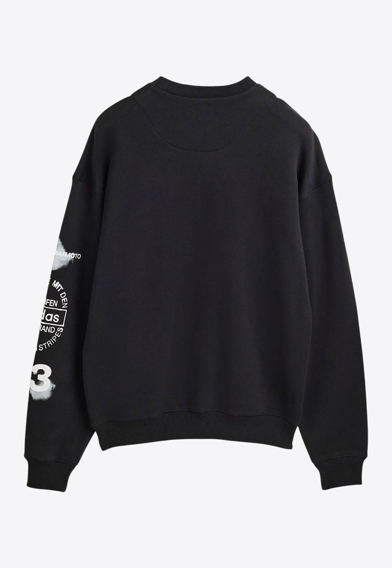 Y-3 Graphic Print Sweatshirt Black JX4749BLACK_Black_36145276